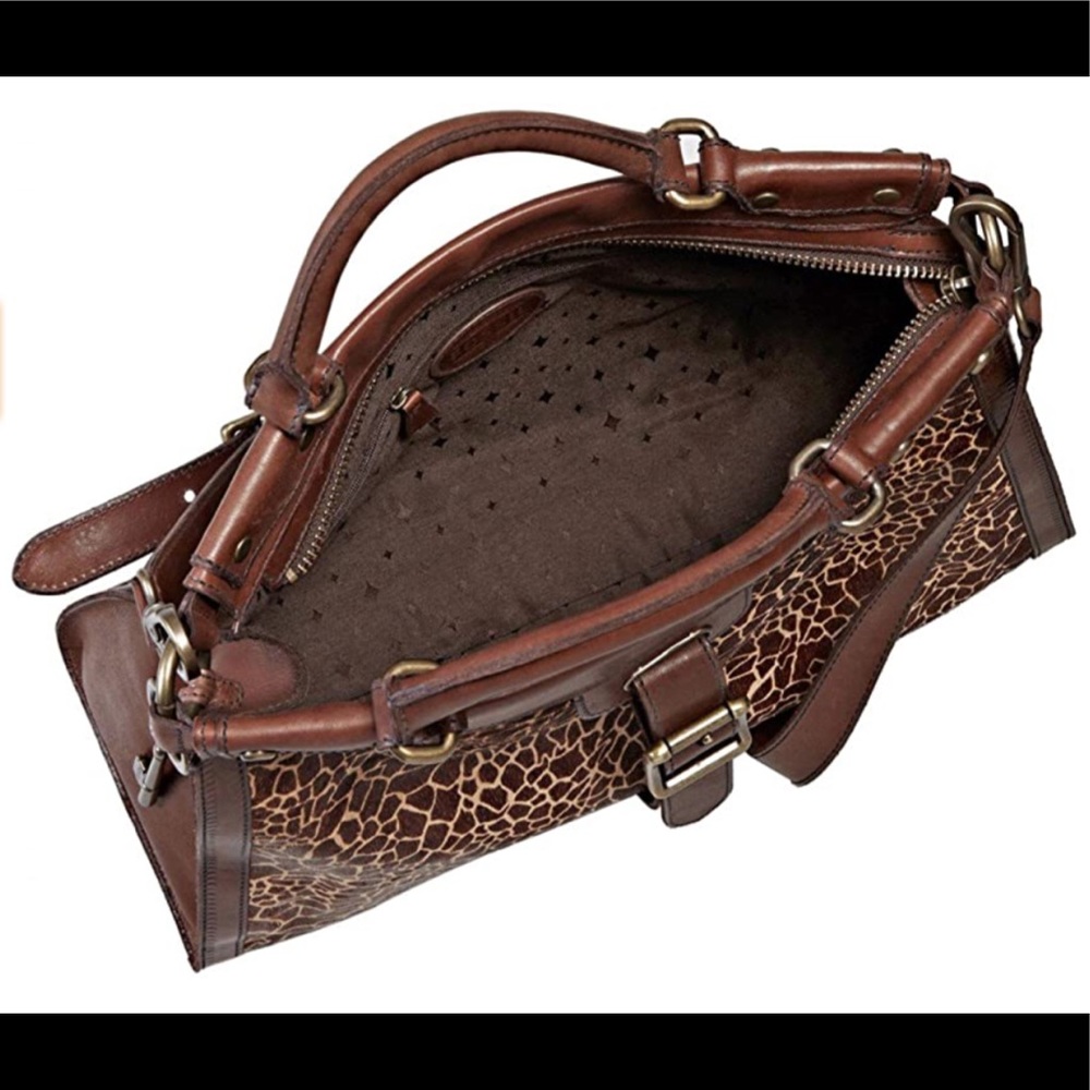 FOSSIL VINTAGE REVIVAL SATCHEL GIRAFFE PRINT 👜 - Picture 4 of 16
